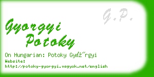 gyorgyi potoky business card